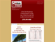 Tablet Screenshot of allsafestoragebcs.com
